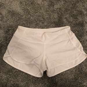 white lulu lemon shorts